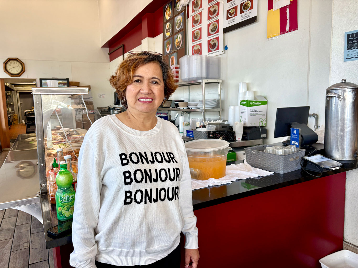 Woman business owner in her restaurant,